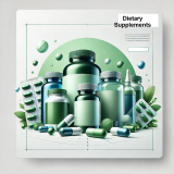 Category focused on dietary supplements featuring bottles and capsules, symbolizing health and wellness.